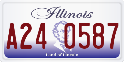 IL license plate A240587