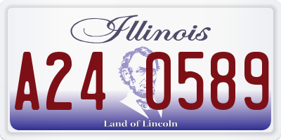 IL license plate A240589