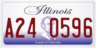 IL license plate A240596