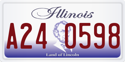 IL license plate A240598