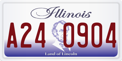 IL license plate A240904