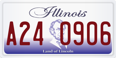 IL license plate A240906