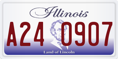 IL license plate A240907