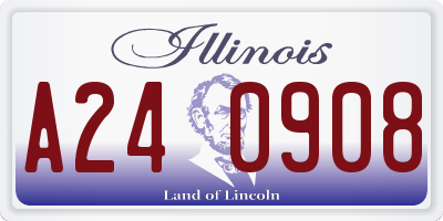 IL license plate A240908