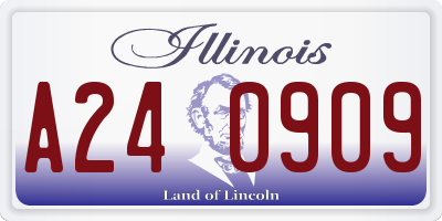 IL license plate A240909