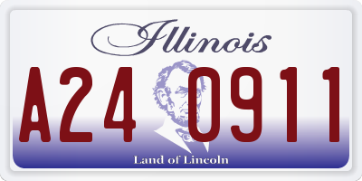 IL license plate A240911