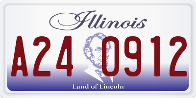 IL license plate A240912