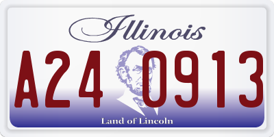 IL license plate A240913