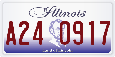 IL license plate A240917