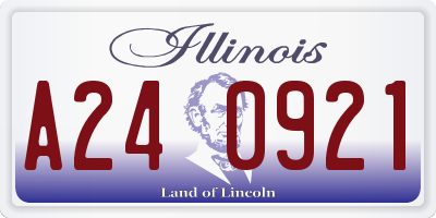 IL license plate A240921