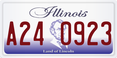 IL license plate A240923