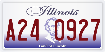 IL license plate A240927