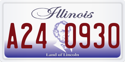 IL license plate A240930