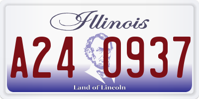 IL license plate A240937