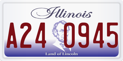IL license plate A240945