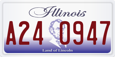 IL license plate A240947