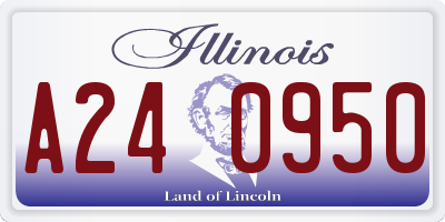 IL license plate A240950