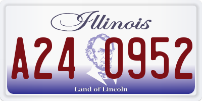 IL license plate A240952