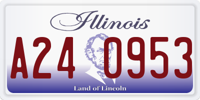 IL license plate A240953