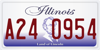 IL license plate A240954