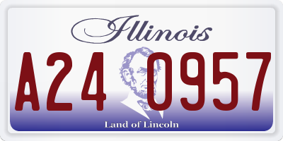 IL license plate A240957