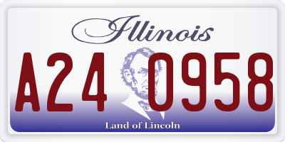 IL license plate A240958