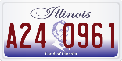 IL license plate A240961