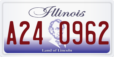 IL license plate A240962