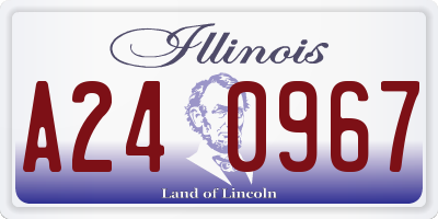 IL license plate A240967