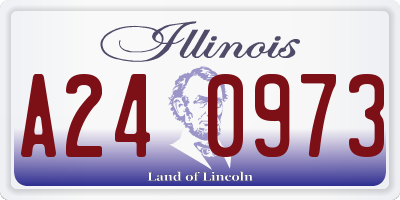 IL license plate A240973
