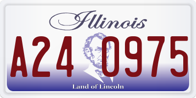 IL license plate A240975