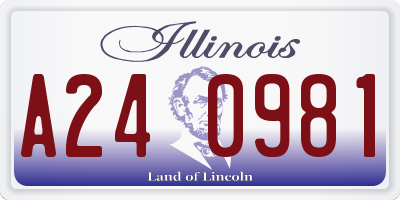 IL license plate A240981