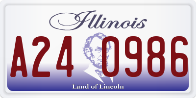 IL license plate A240986
