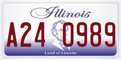 IL license plate A240989