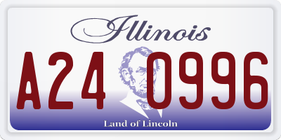 IL license plate A240996