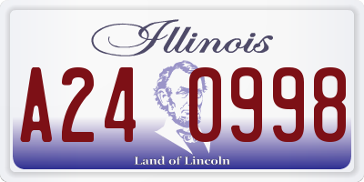 IL license plate A240998