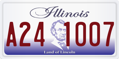 IL license plate A241007