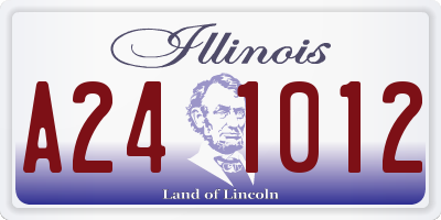 IL license plate A241012