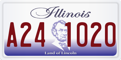 IL license plate A241020