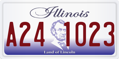 IL license plate A241023