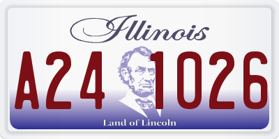IL license plate A241026