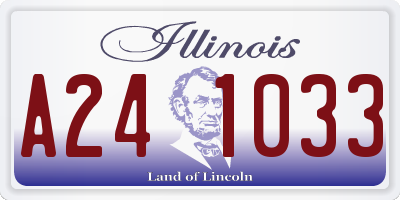 IL license plate A241033