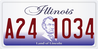IL license plate A241034