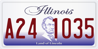 IL license plate A241035