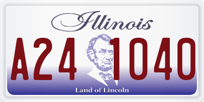 IL license plate A241040