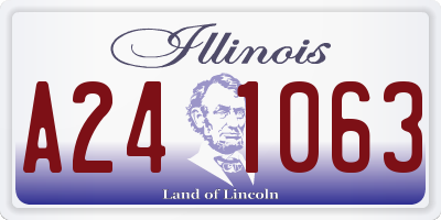 IL license plate A241063