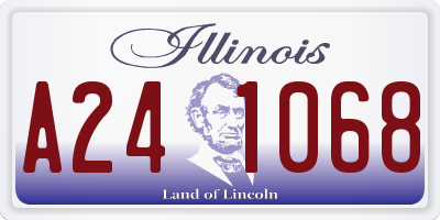 IL license plate A241068