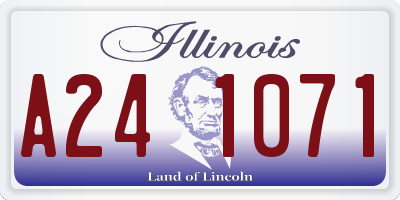IL license plate A241071