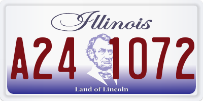 IL license plate A241072