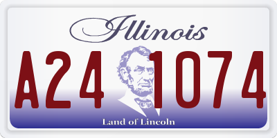 IL license plate A241074